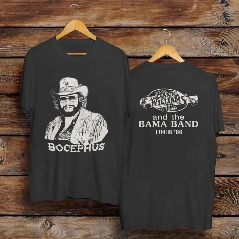 Hank Williams Jr Bocephus Tour Tshirt Style 2 Sided